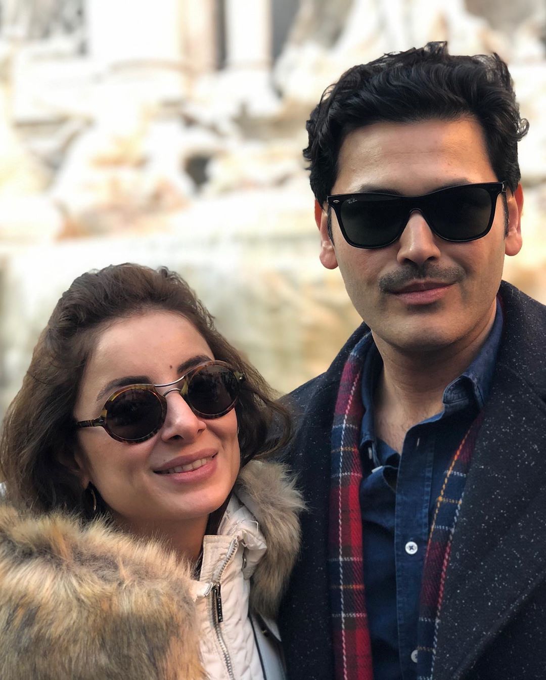 Beautiful Couple Fahad Mirza and Sarwat Gilani Enjoying Vacations in Rome