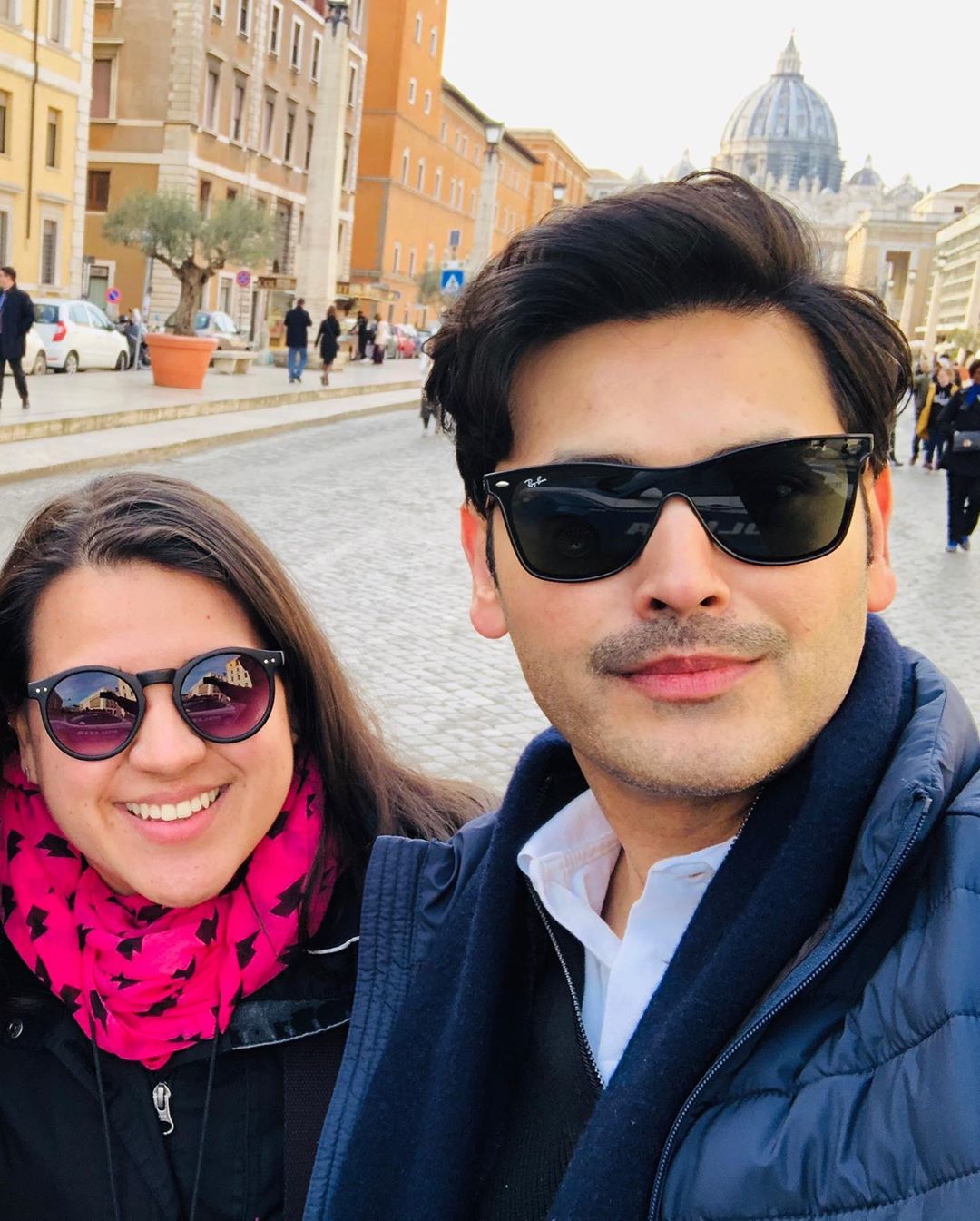 Beautiful Couple Fahad Mirza and Sarwat Gilani Enjoying Vacations in Rome