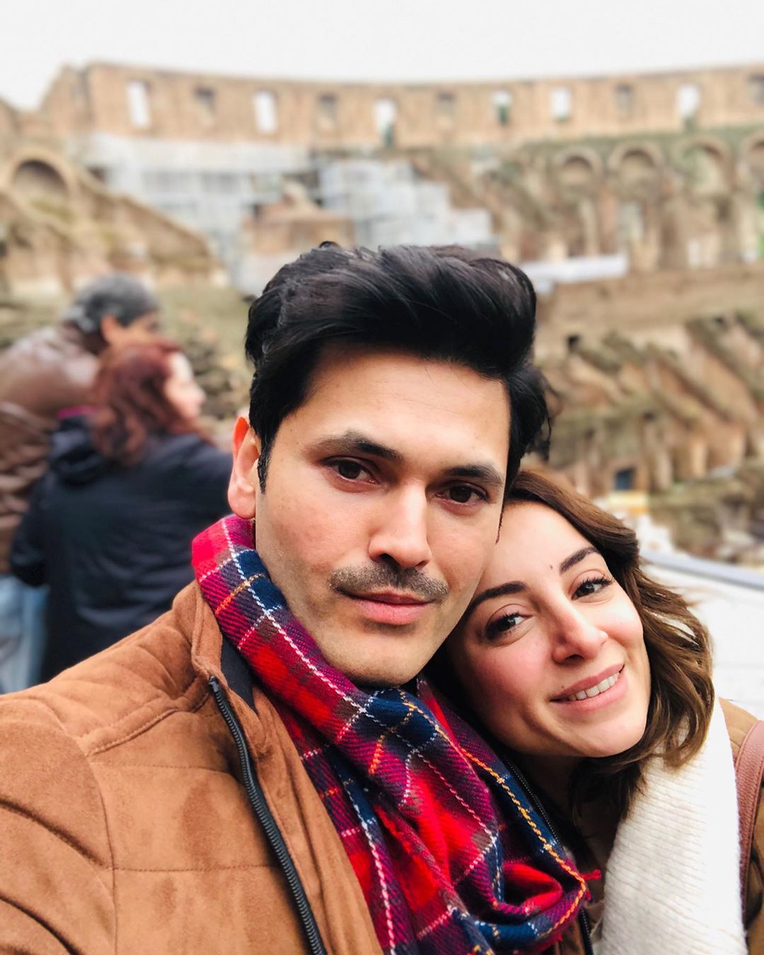 Beautiful Couple Fahad Mirza and Sarwat Gilani Enjoying Vacations in Rome
