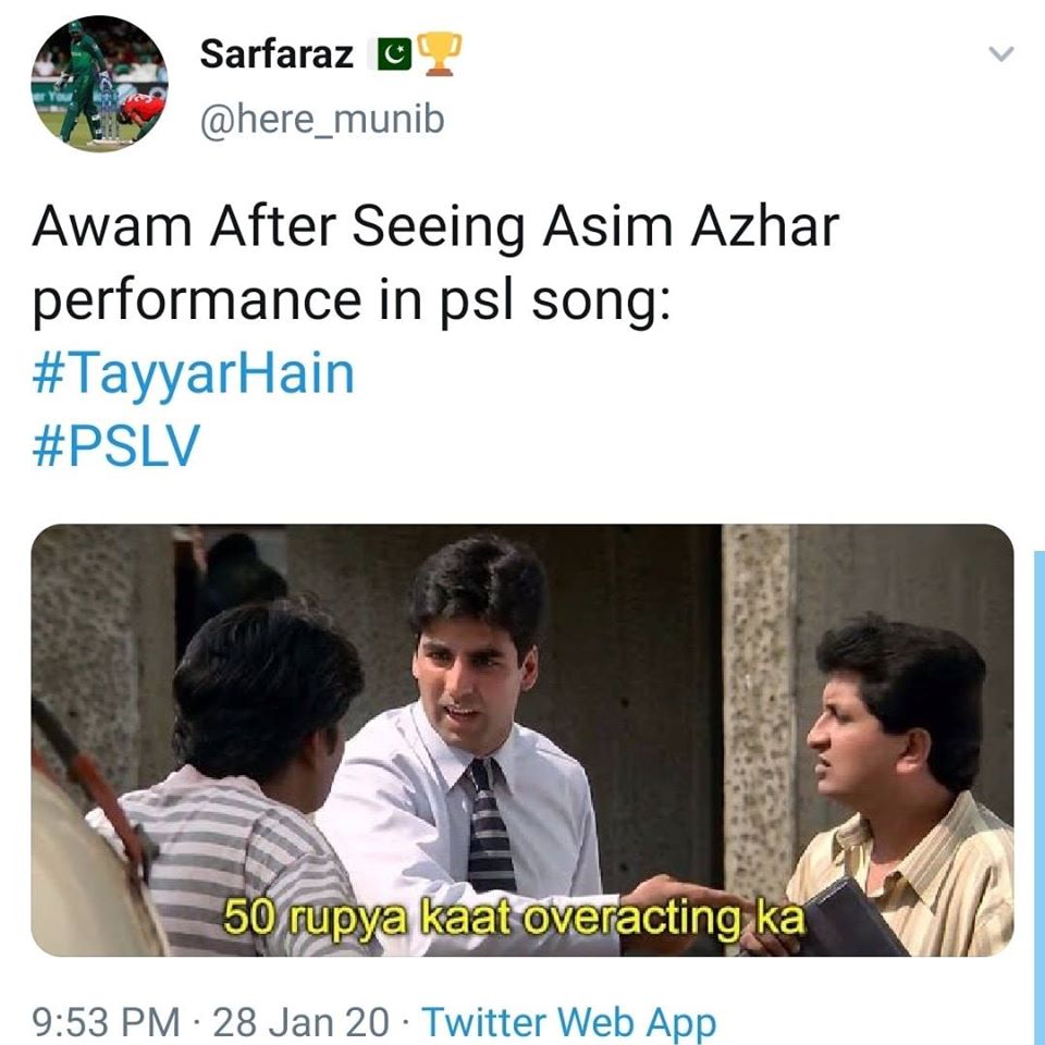Twitteratis Reaction On Asim Azhar's Part In PSL Anthem