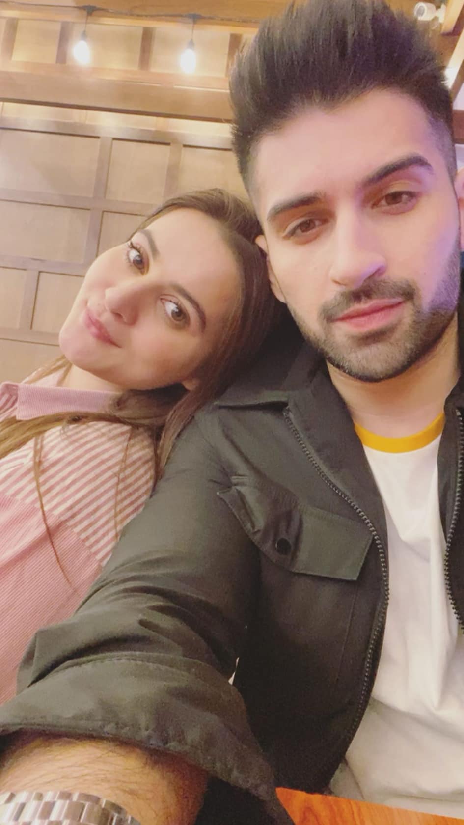 Aiman Khan and Muneeb with their Daughter in Dubai