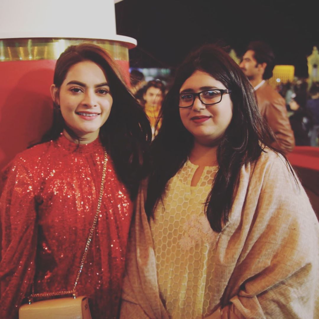 Beautiful Aiman Khan and Minal Khan Spotted at Eat Karachi Festival