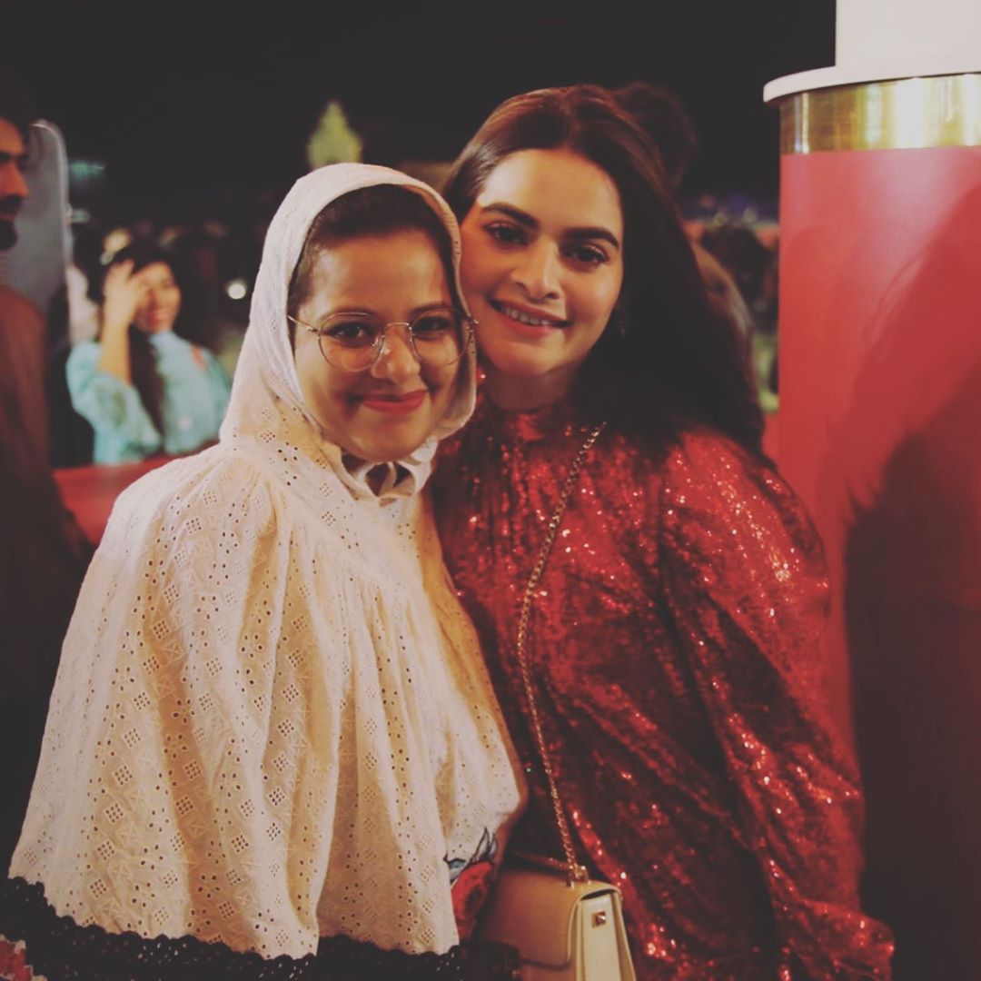 Beautiful Aiman Khan and Minal Khan Spotted at Eat Karachi Festival