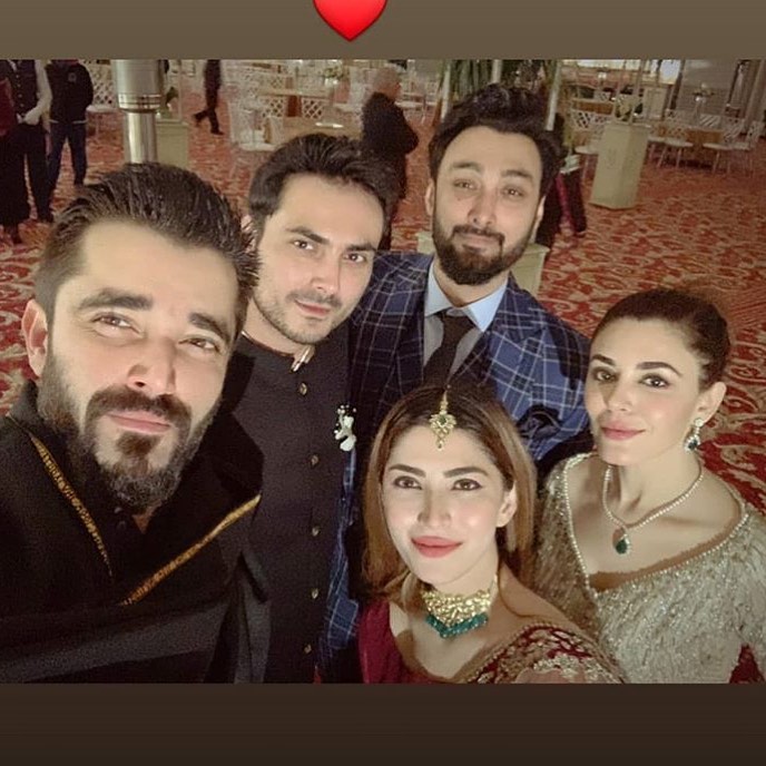 Beautiful Clicks of Hamza Ali Abbasi and Naimal Khawar at a Recent Wedding Event