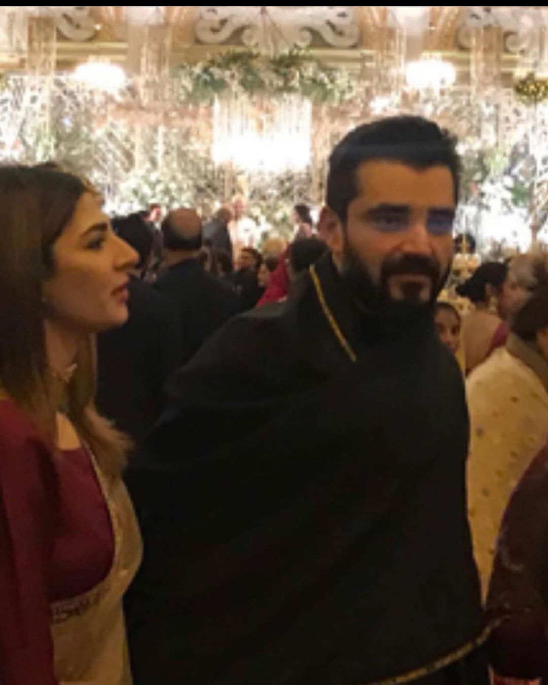 Beautiful Clicks of Hamza Ali Abbasi and Naimal Khawar at a Recent Wedding Event