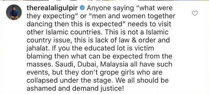Ali Gul Pir Speaks Against Harassment At Solis Festival