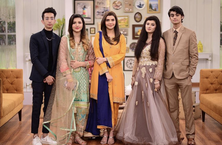 Asad And Nimra On The Set Of Good Morning Pakistan