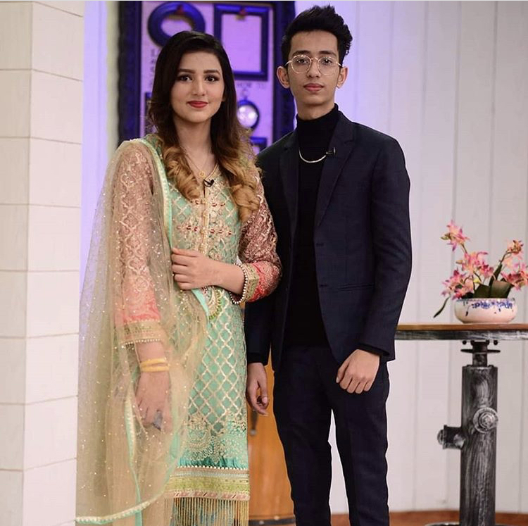 Asad And Nimra On The Set Of Good Morning Pakistan