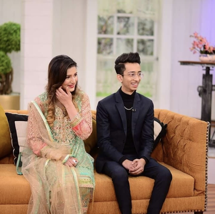 Asad And Nimra On The Set Of Good Morning Pakistan