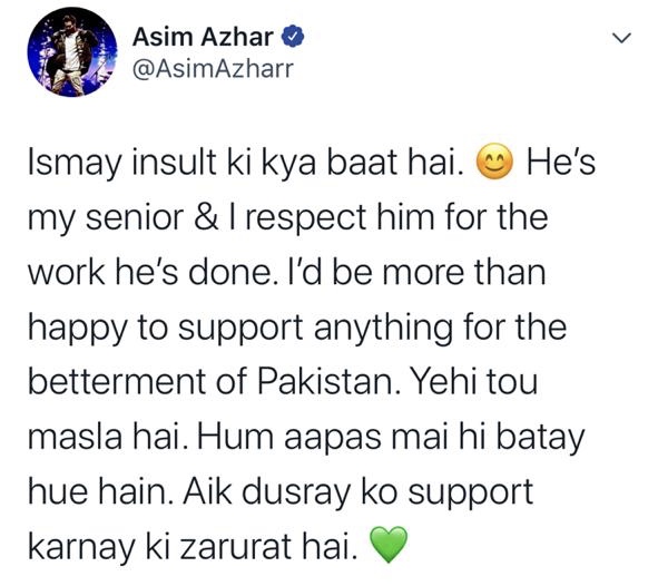 Asim Azhar Raised His Voice To Support Ahmed Godil