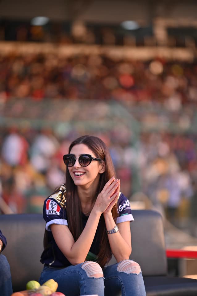 Actress Maya Ali Enjoying Winning of her Team Quetta Gladiators