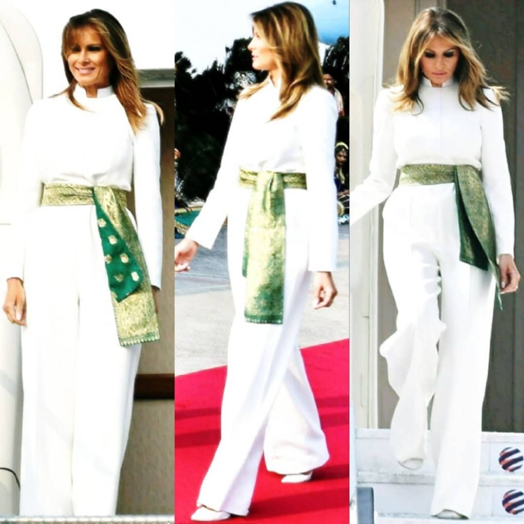 Melania Trump Wears Pakistani Colors In India