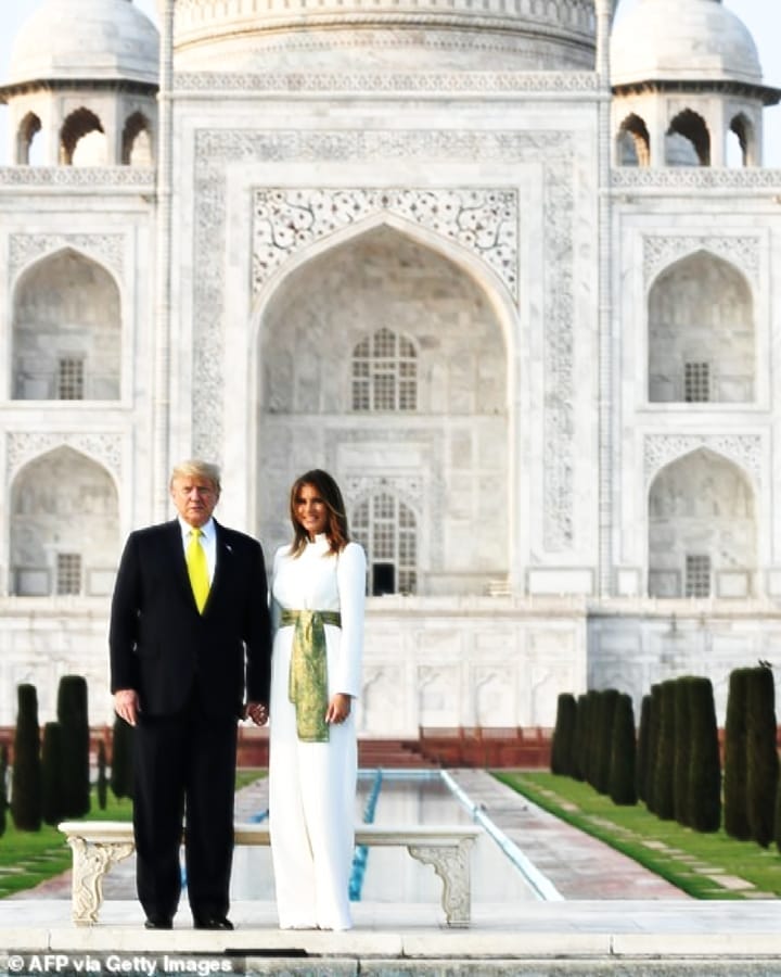 Melania Trump Wears Pakistani Colors In India