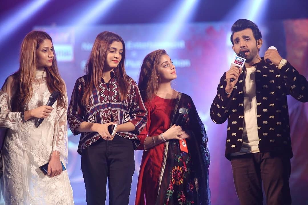 Cast of Drama Serial Mera Dil Mera Dushman Spotted at ARY Festival