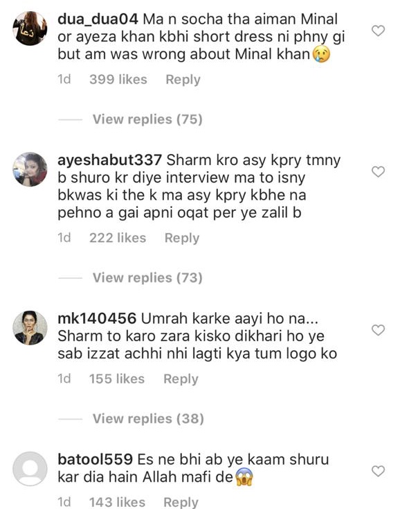 People Criticizing Minal Khan For Her Latest Photoshoot