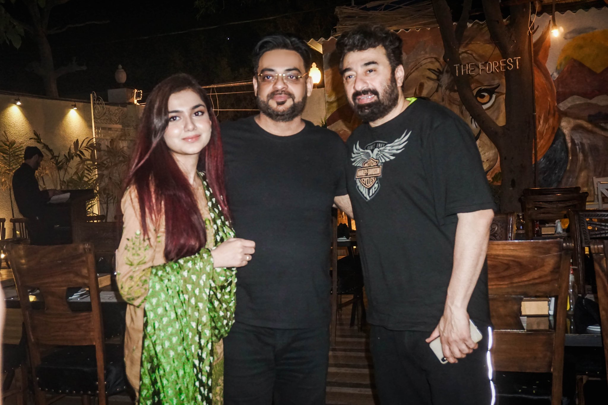 Syeda Tuba and Aamir Liaquat Pictures from The Forest Restaurant