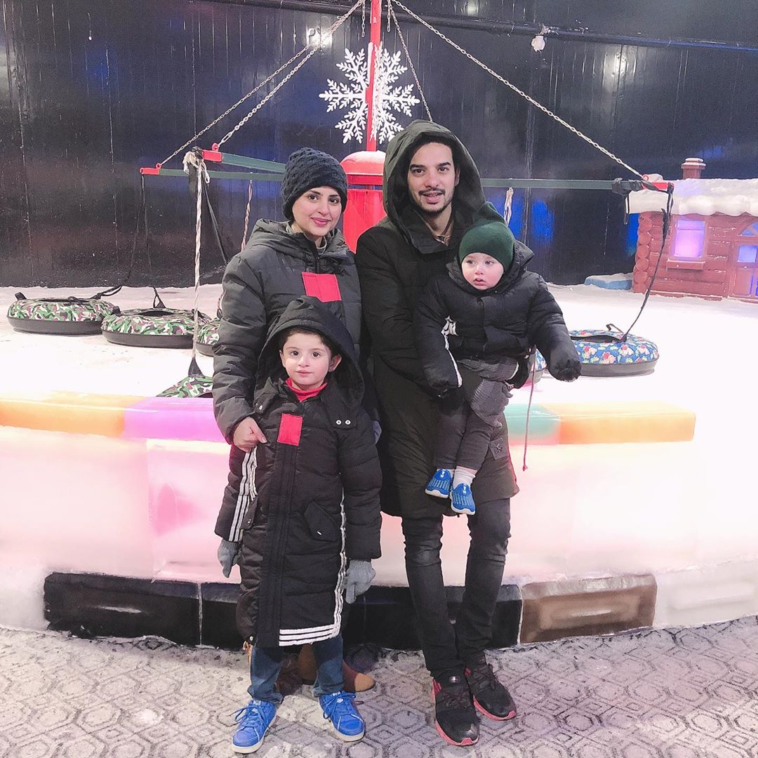 Fatima Effandi Spotted with her Family at Winter Land Karachi