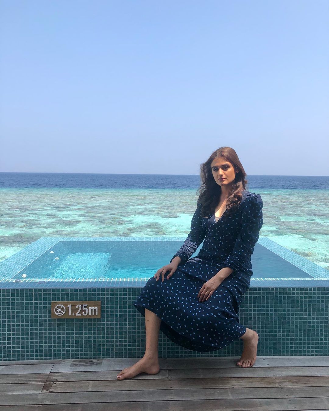 Actress Hira Mani Photo Shoot at the Beaches of Maldives - BTS Pictures