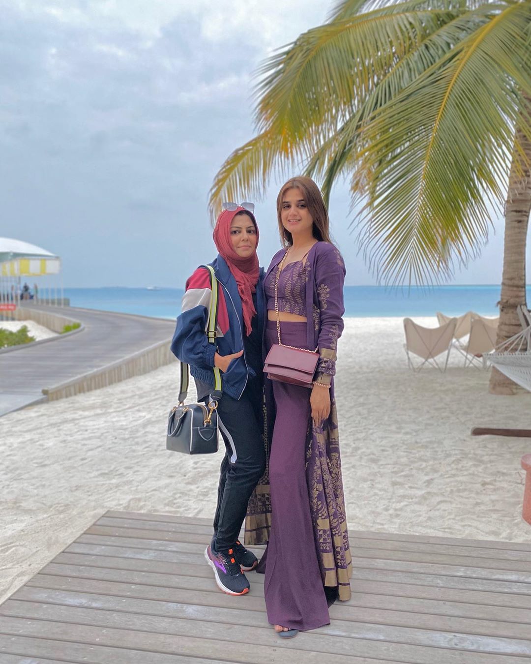 Actress Hira Mani Photo Shoot at the Beaches of Maldives - BTS Pictures