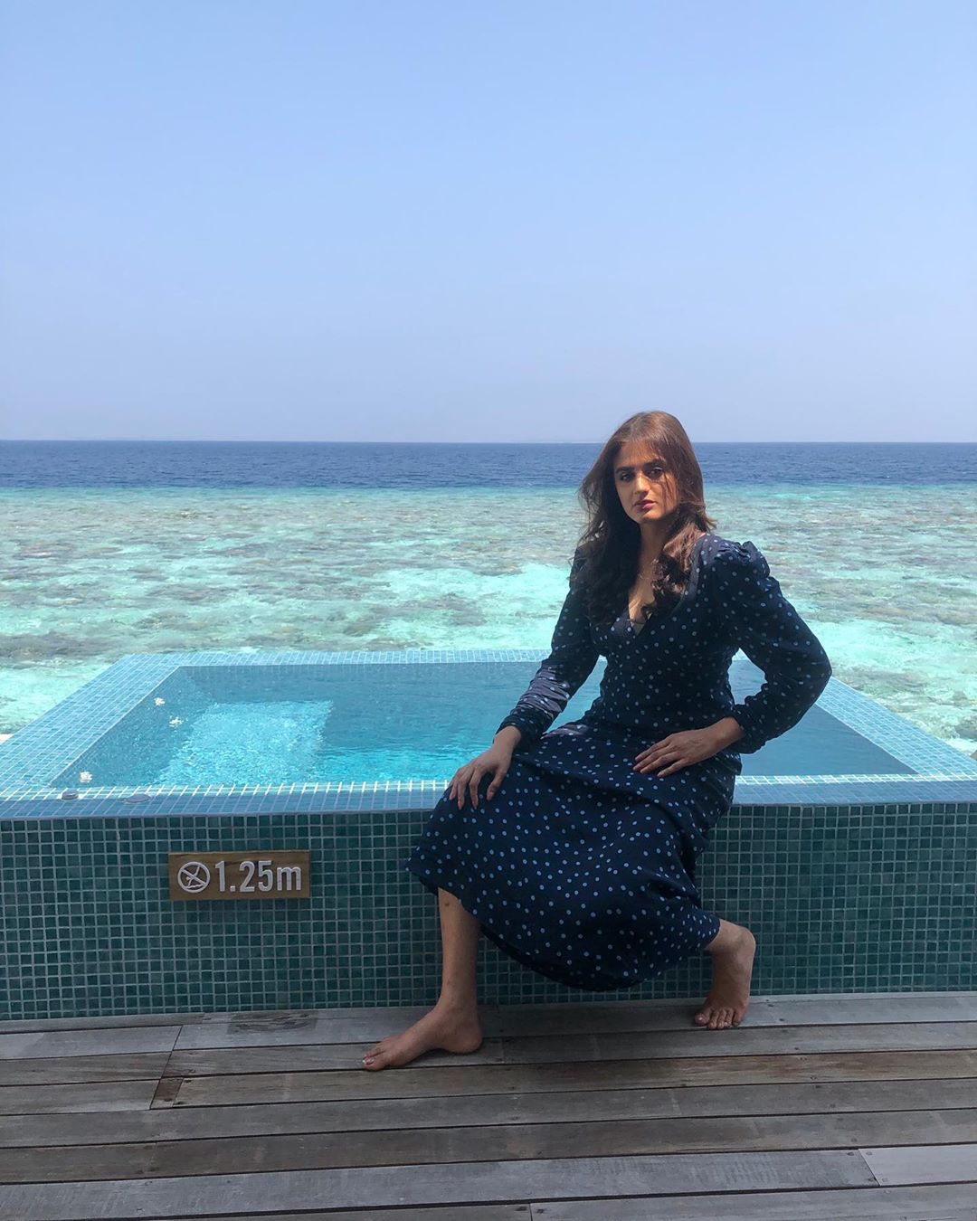 Actress Hira Mani Photo Shoot at the Beaches of Maldives - BTS Pictures