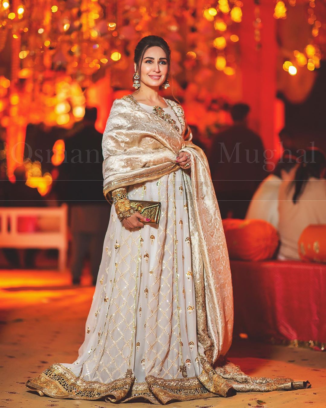 Indian Actor Shatrughan Sinha with Reema at a Wedding Event in Lahore