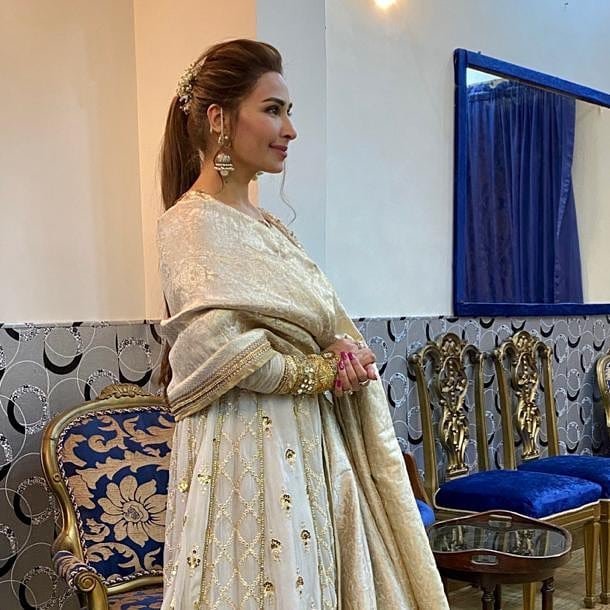 Indian Actor Shatrughan Sinha with Reema at a Wedding Event in Lahore