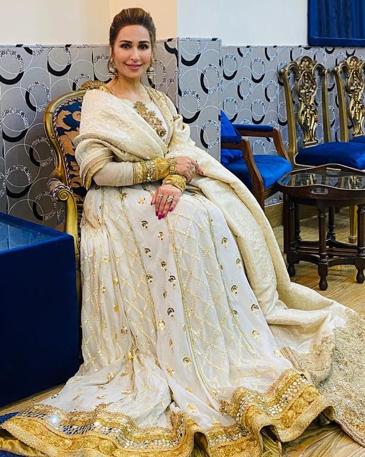 Indian Actor Shatrughan Sinha with Reema at a Wedding Event in Lahore