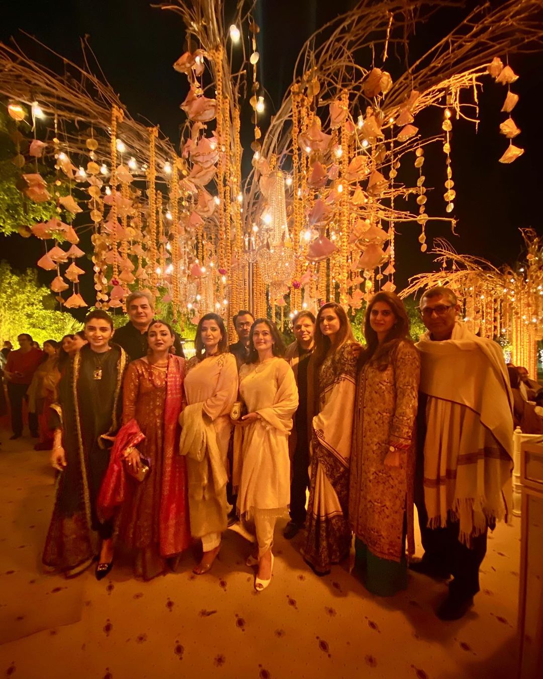 Indian Actor Shatrughan Sinha with Reema at a Wedding Event in Lahore