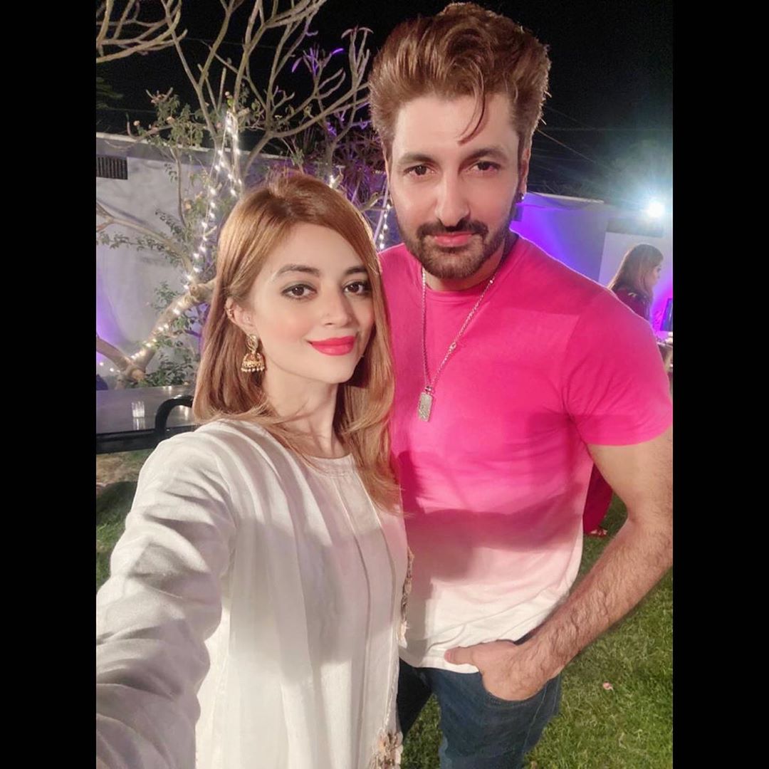 Syed Jibran with Wife Afifa from Sets of Their Upcoming Drama