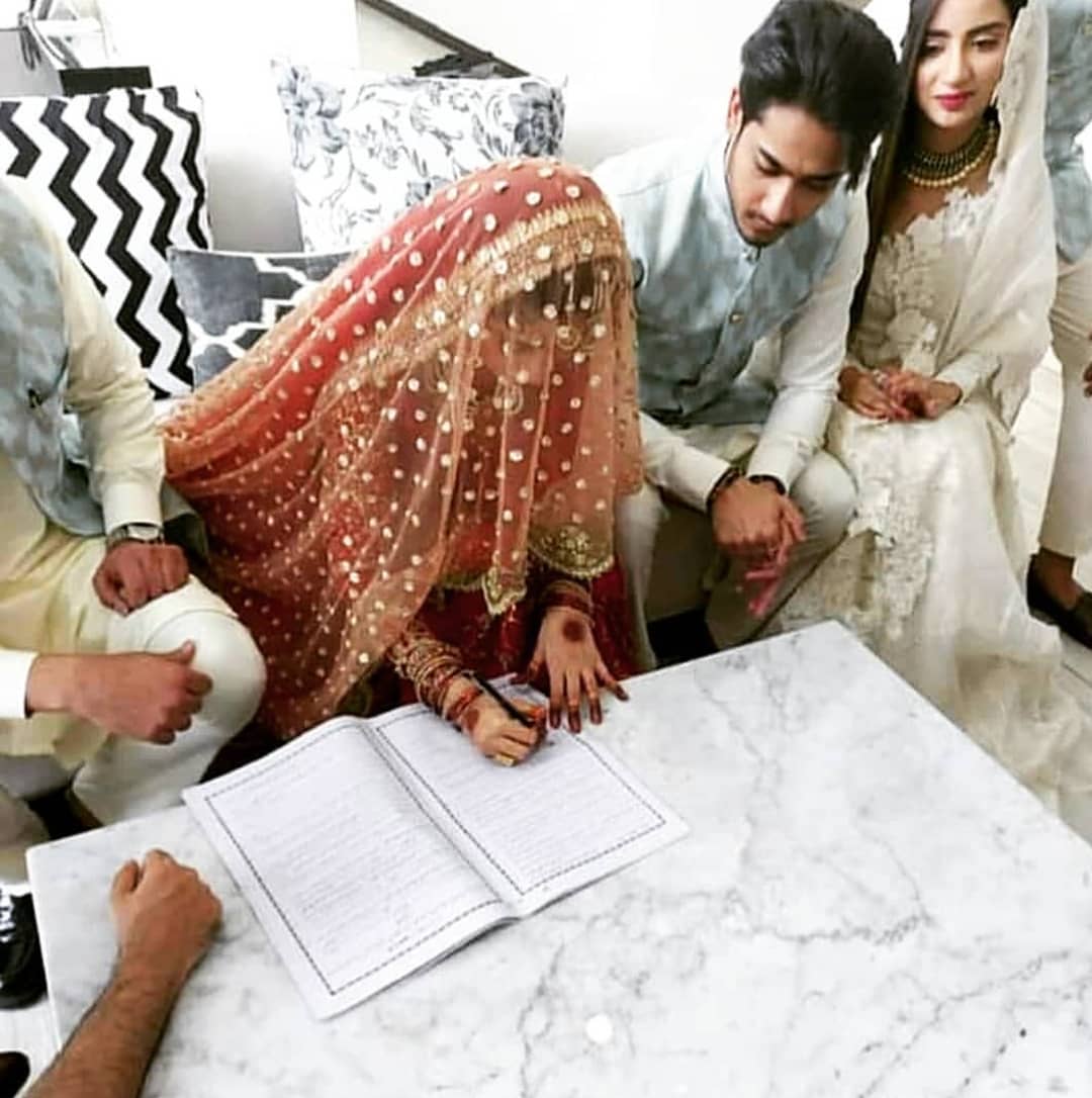 Ahad And Sajal Nikkah Pictures