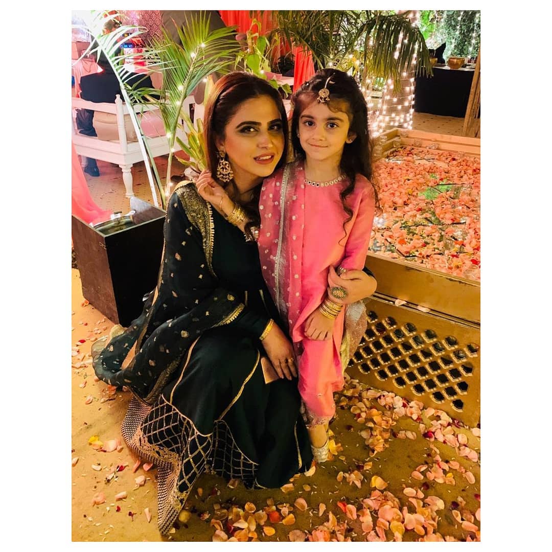Fashion Designer Faiza Saqlain Beautiful Pictures with her Daughter