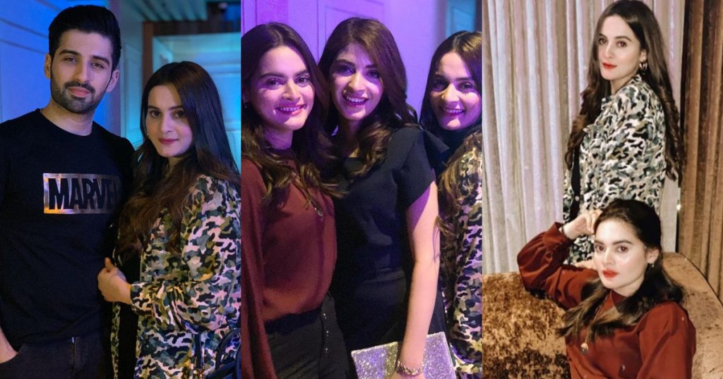 Aiman Khan, Minal Khan and Muneeb Butt Beautiful Clicks from Recent Birthday Party