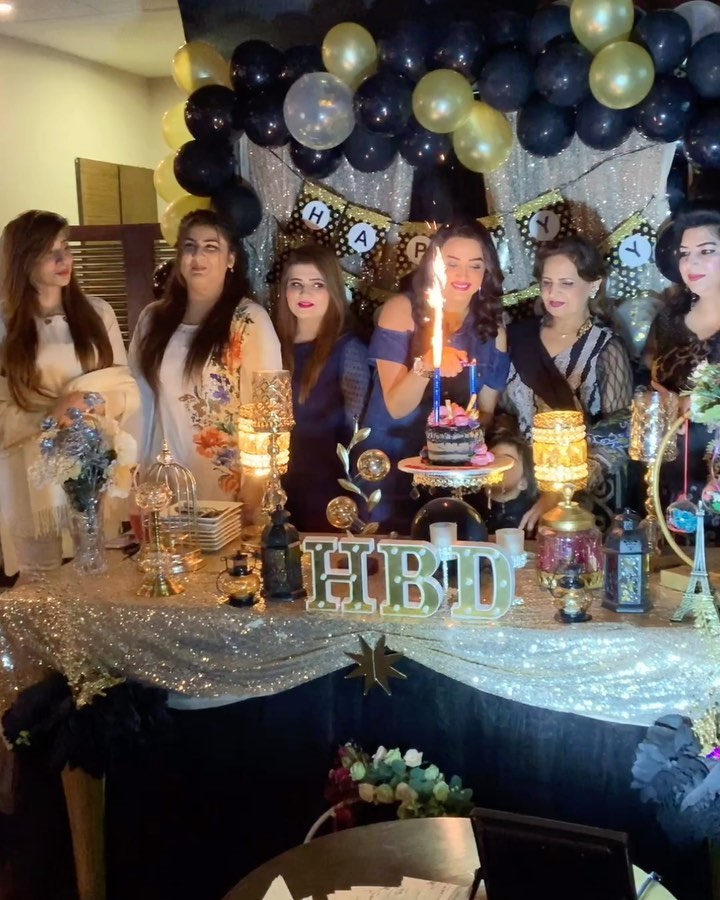 Actress Kiran Tabeer Birthday Pictures with Friends and Family