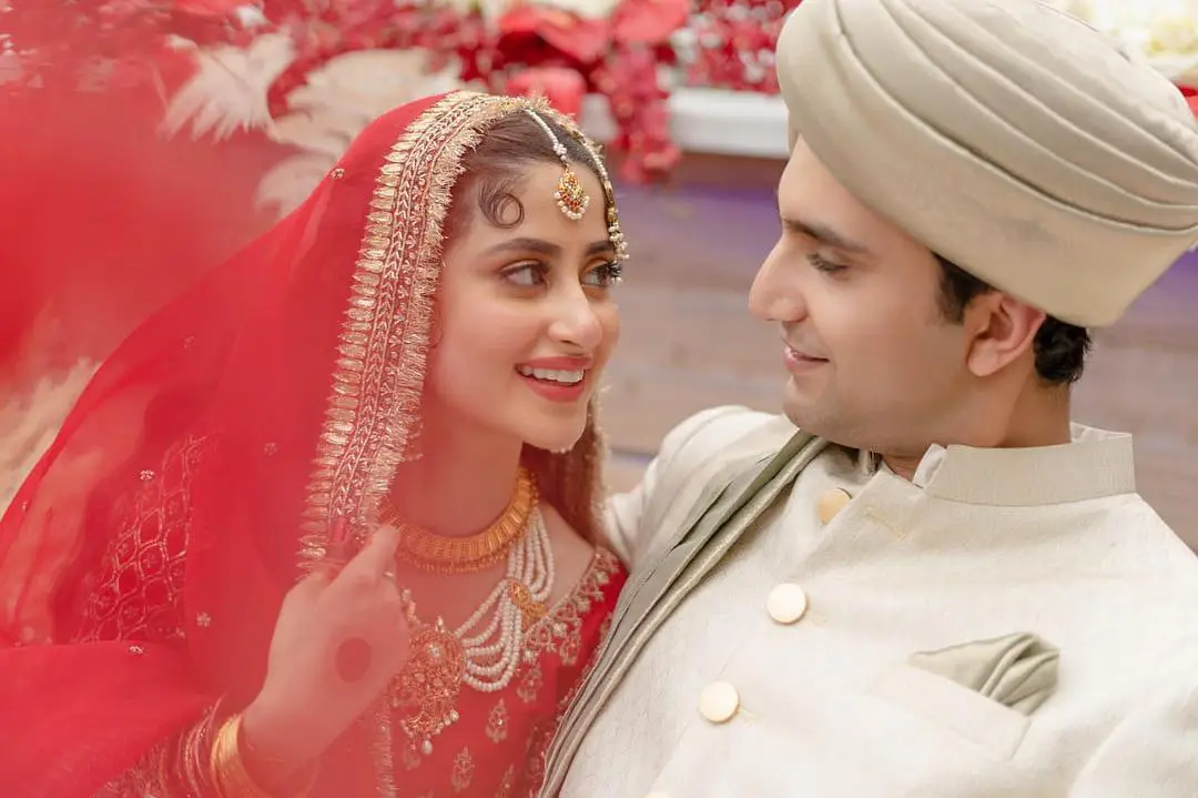 Beautiful HD Pictures from Sajal Ali And Ahad Raza Mir Nikah Event