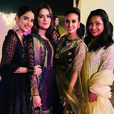 Aiman Khan, Minal Khan and Muneeb Butt Beautiful Pictures from Dholki ...