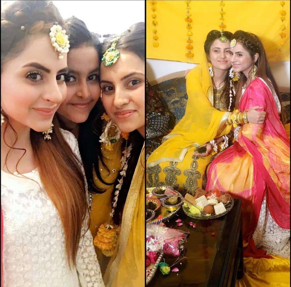 Beautiful Pakistani Celebrities on Their Sisters Wedding