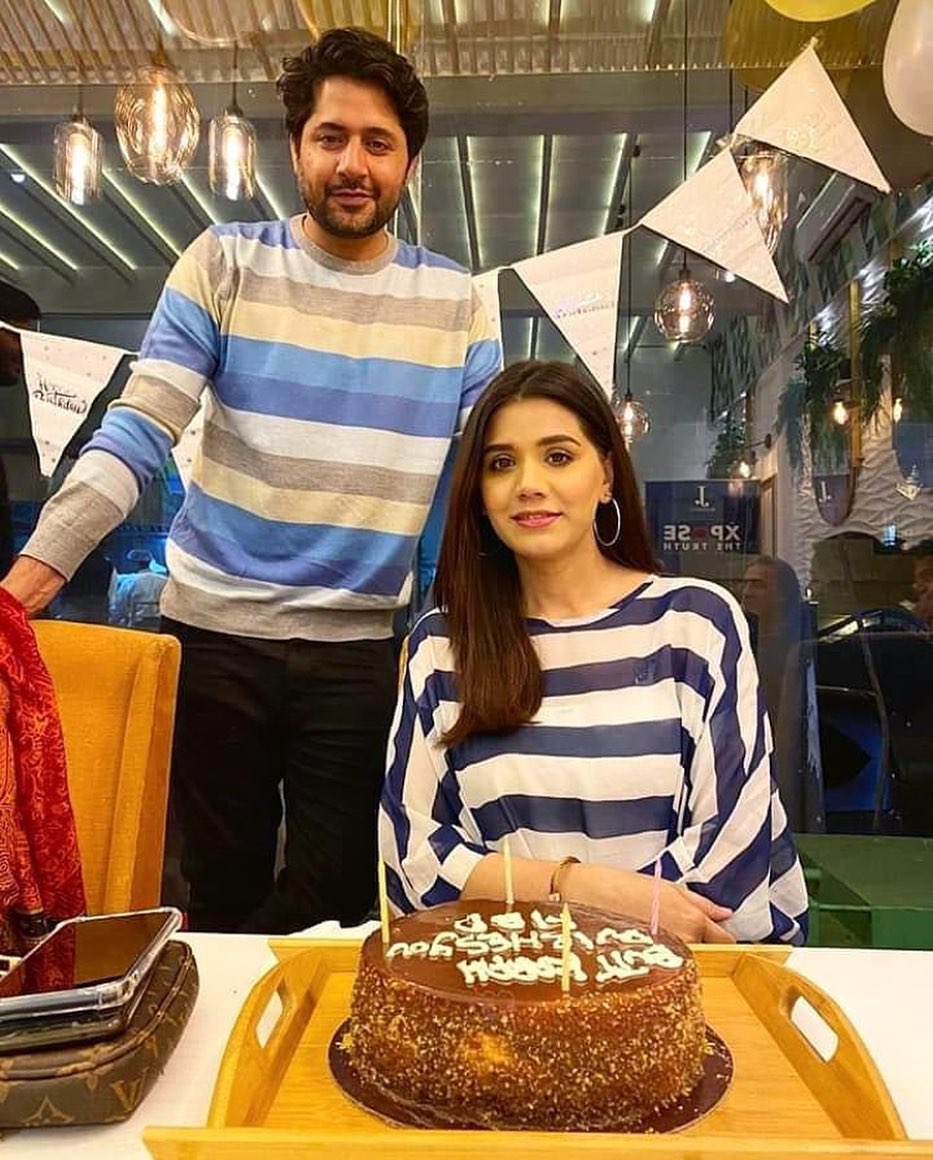 Actor Imran Ashraf Celebrated Birthday of his Wife Kiran Ashfaque