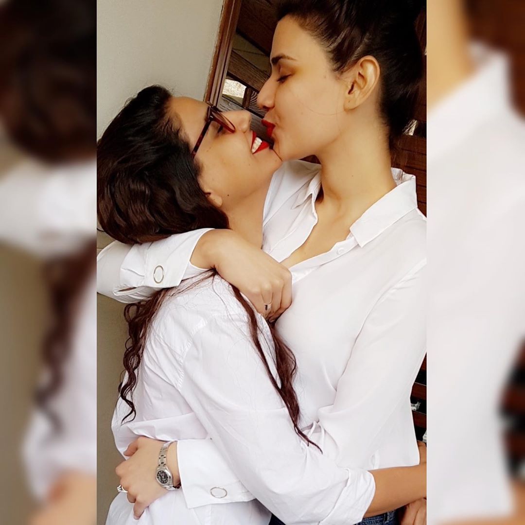 Latest Clicks of Actress Kiran Haq with her Sister Yasmin Haq