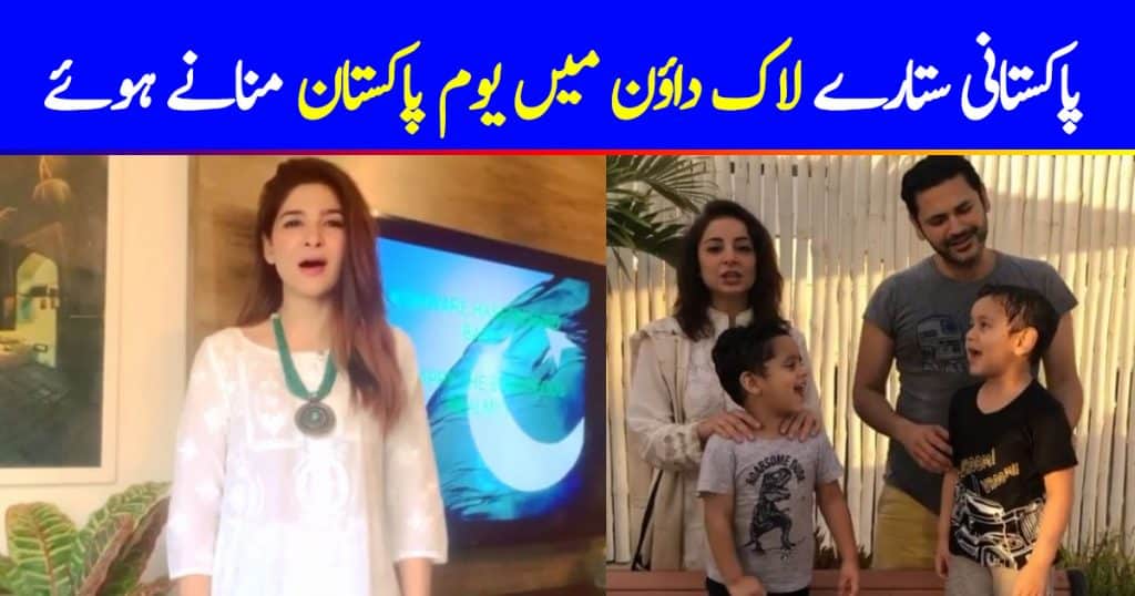 Pakistani Celebrities Celebrating Pakistan Day
