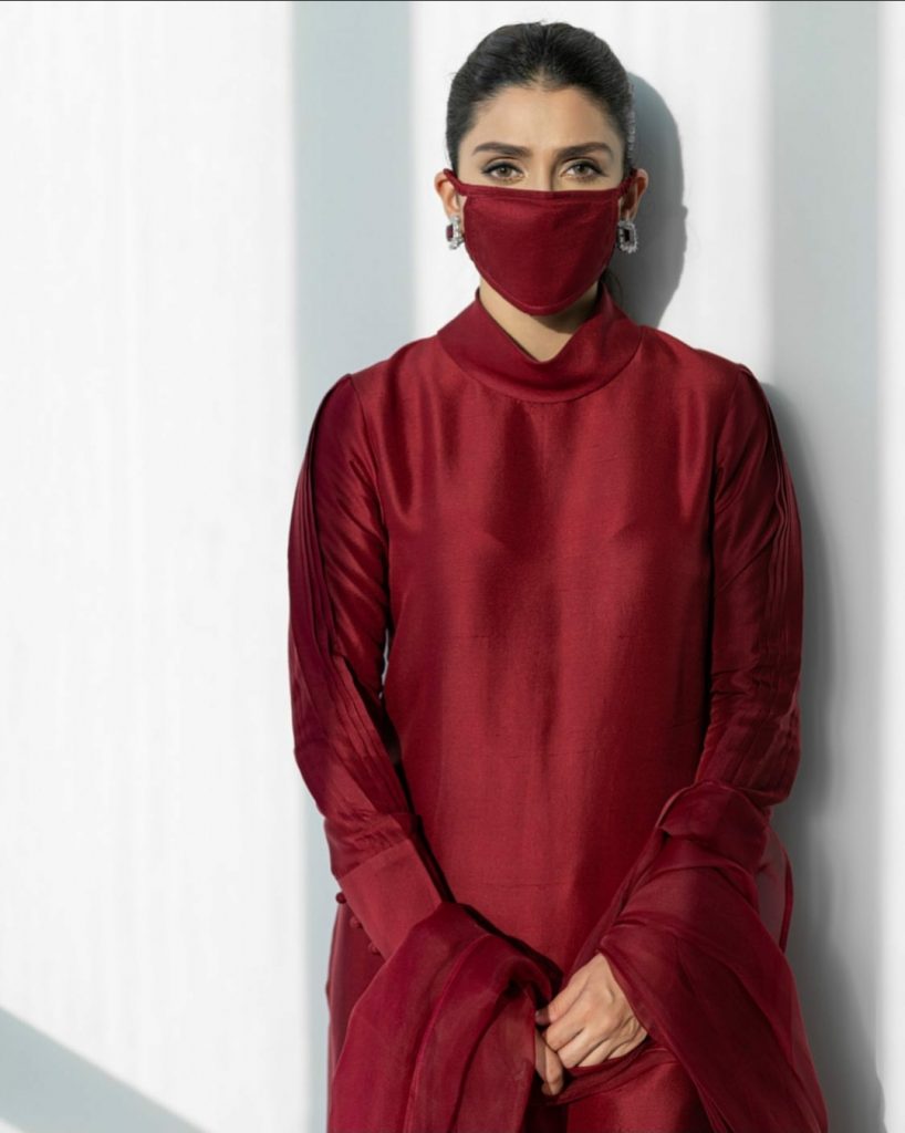 Ayeza Khan's Latest Photoshoot In Face Mask