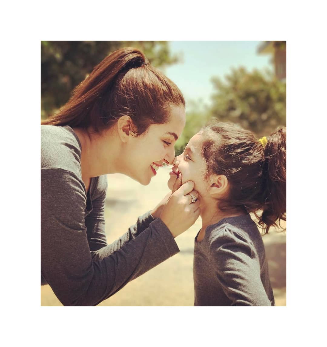 Actress Nimra Khan Latest Pictures with her Little Cute Sister