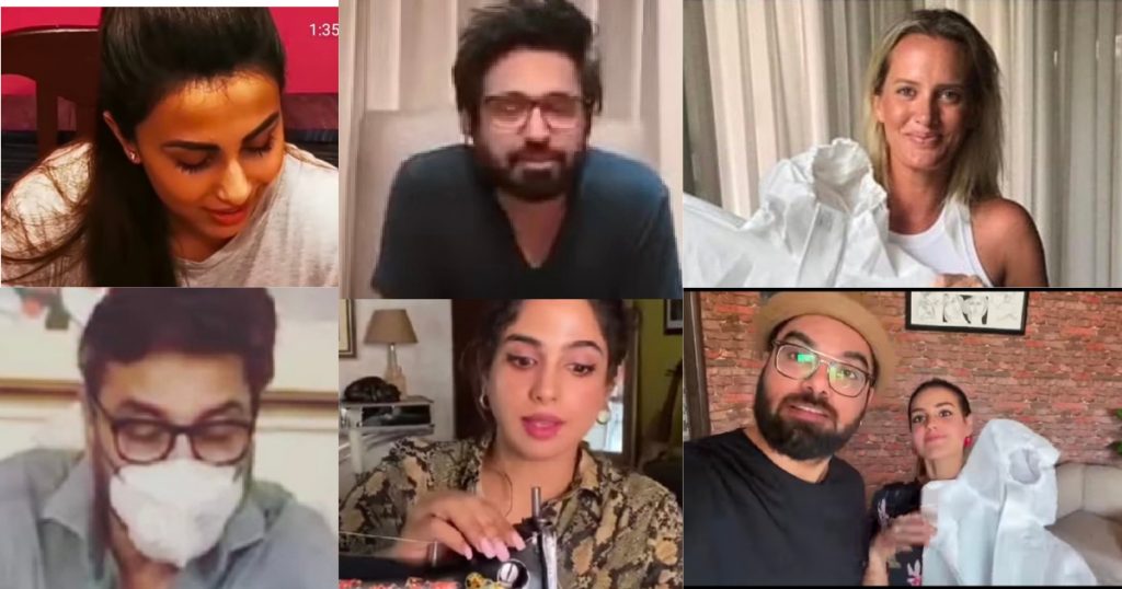 Pakistani Celebrities Sewing Protective Gears For Health Care Personnel