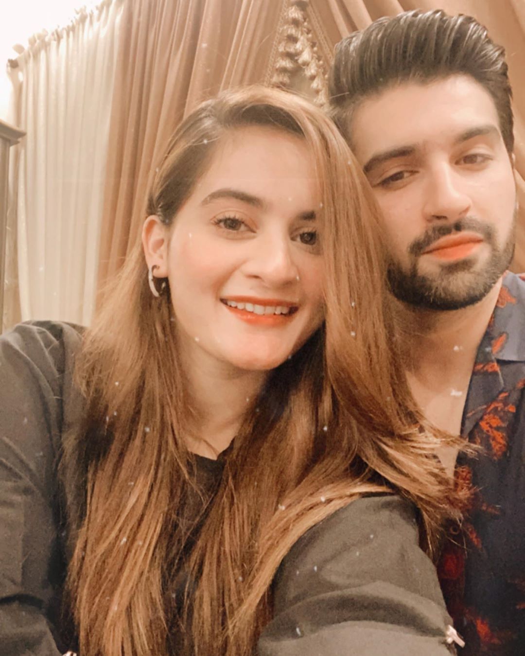 Aiman Khan and Muneeb Butt Latest Pictures and Video Call Interview