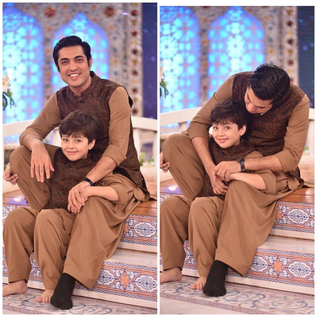 Heart-Warming Pictures of Pehlaaj Hassan with Father