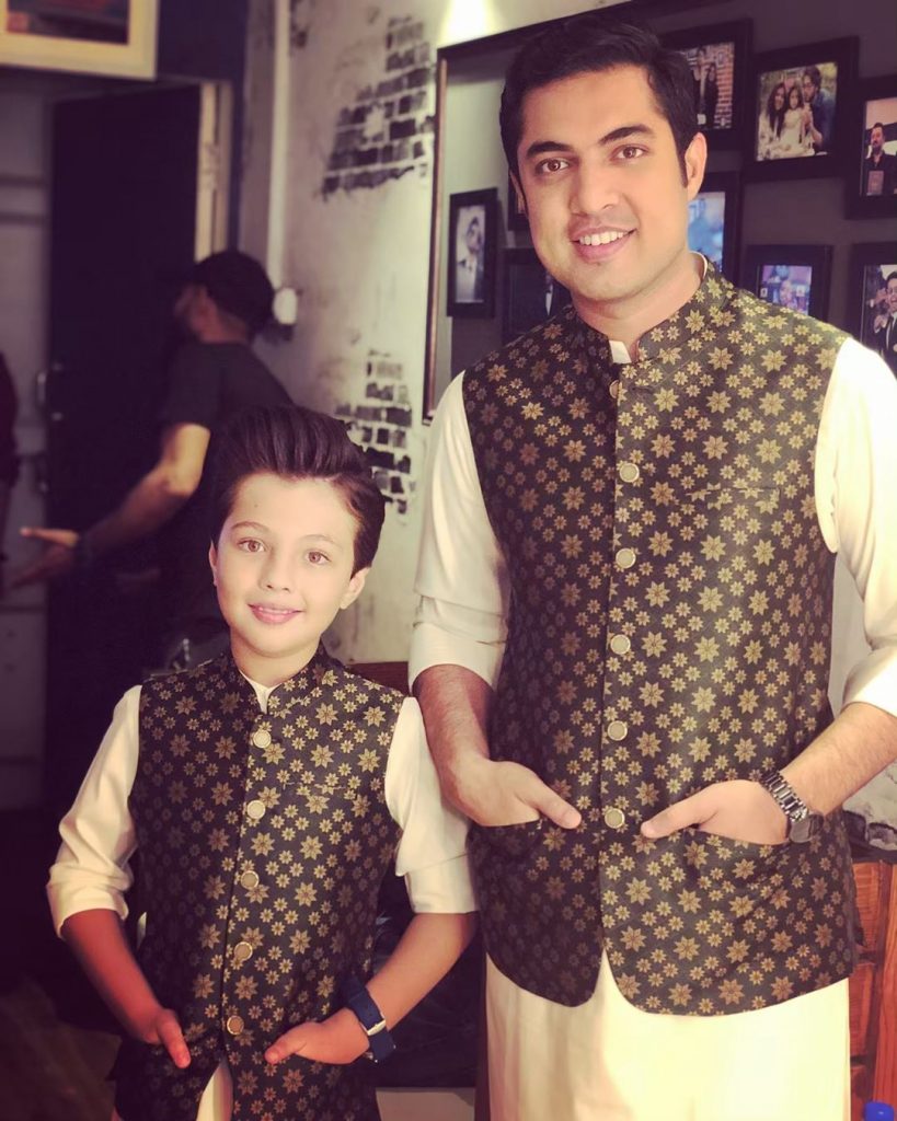 Heart-Warming Pictures of Pehlaaj Hassan with Father