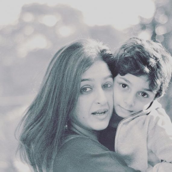 Lively Pictures of Nadia Jamil with her Sons | Reviewit.pk