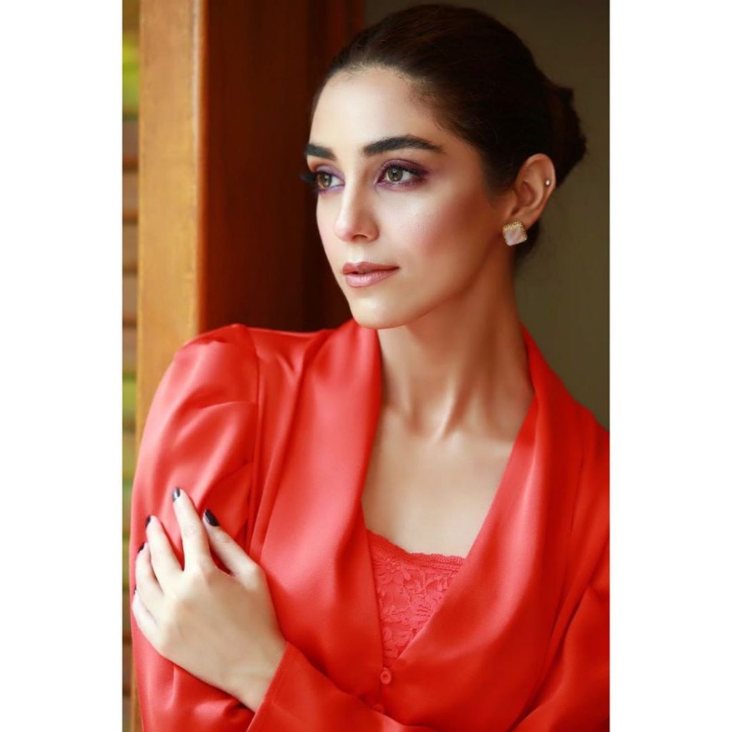 Gorgeous Maya Ali in Red Dresses