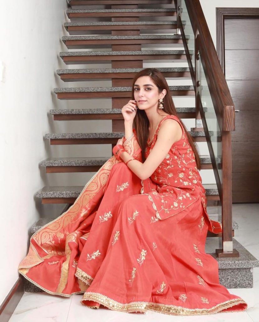 Gorgeous Maya Ali in Red Dresses