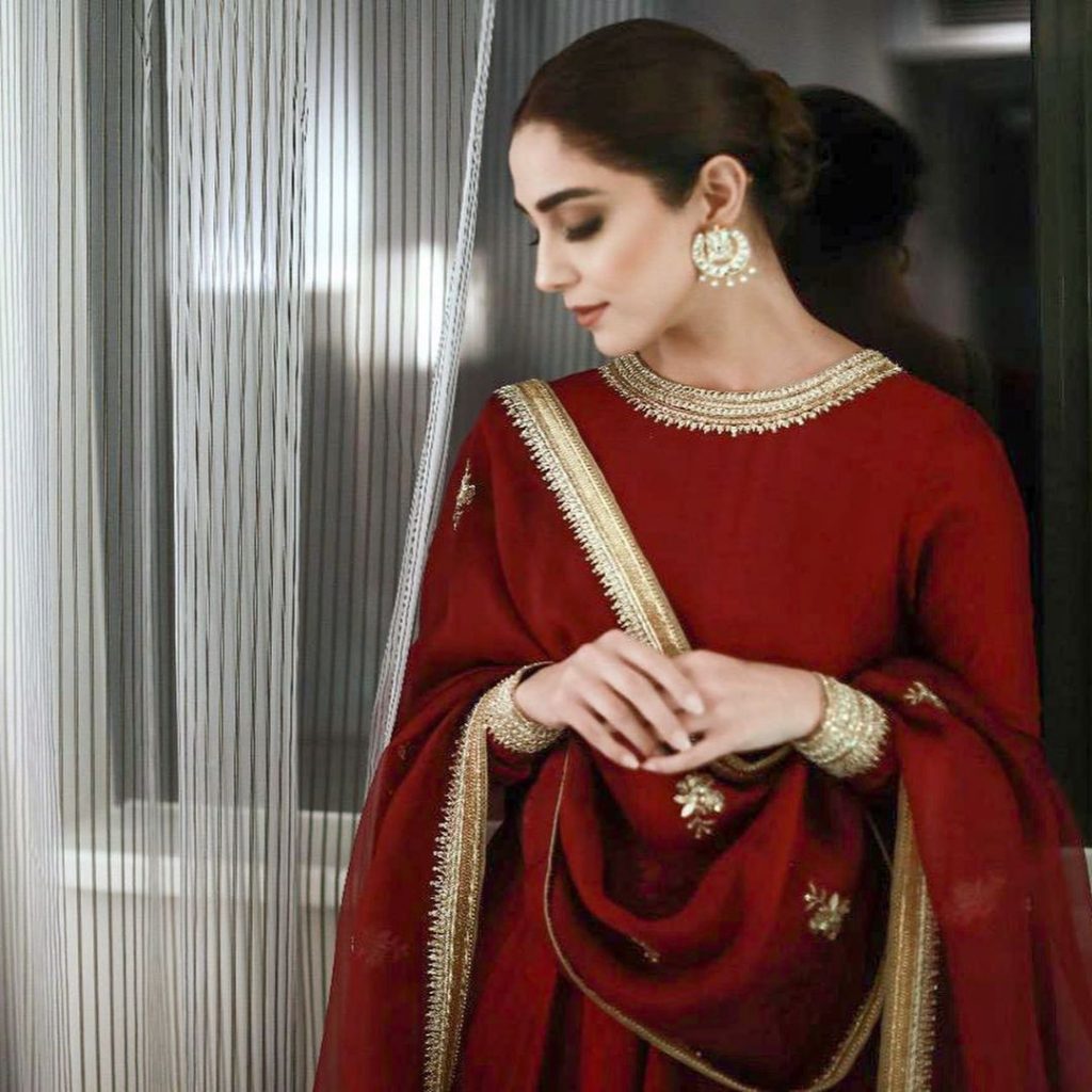 Gorgeous Maya Ali in Red Dresses