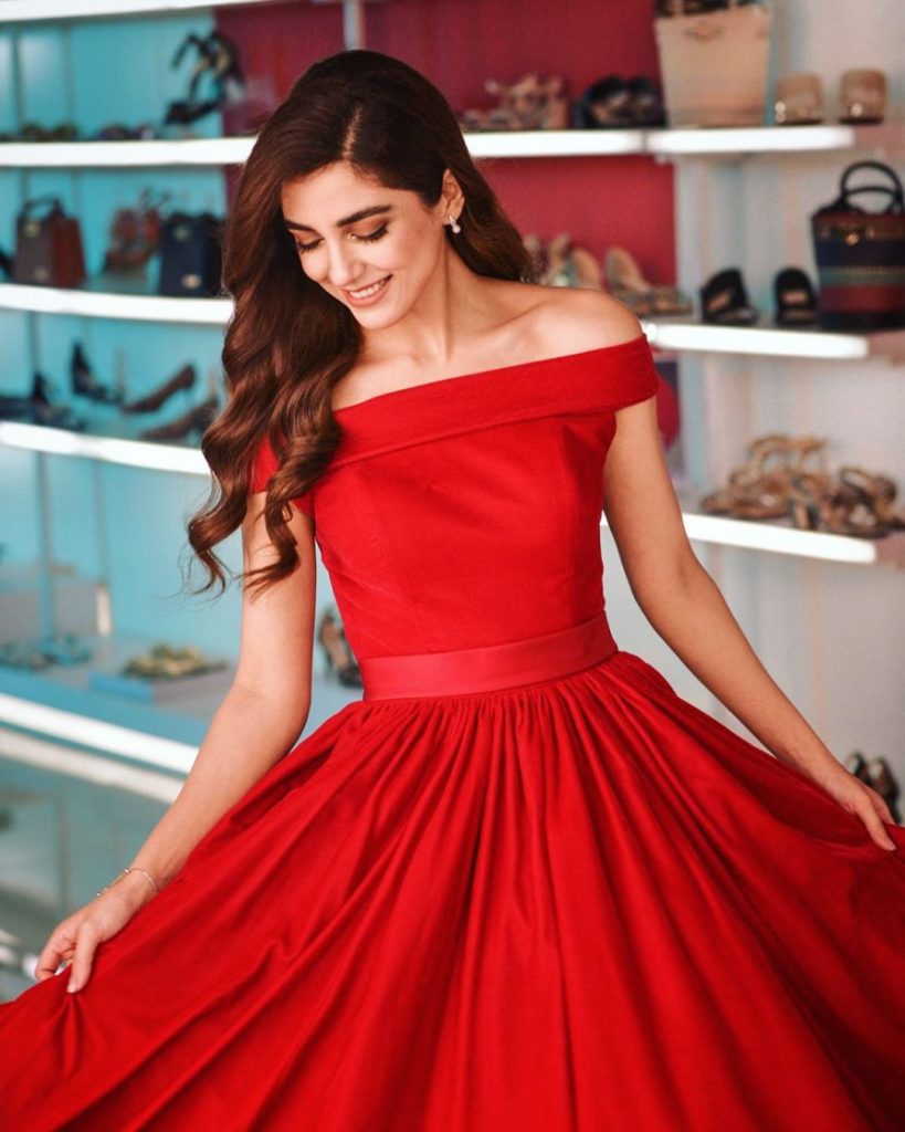 Gorgeous Maya Ali in Red Dresses